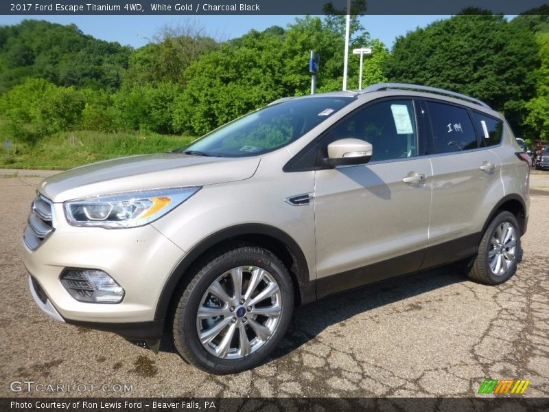 White Gold / Charcoal Black 2017 Ford Escape Titanium 4WD
