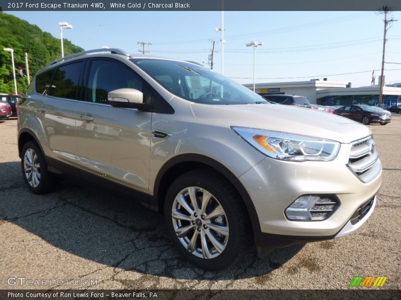 White Gold / Charcoal Black 2017 Ford Escape Titanium 4WD