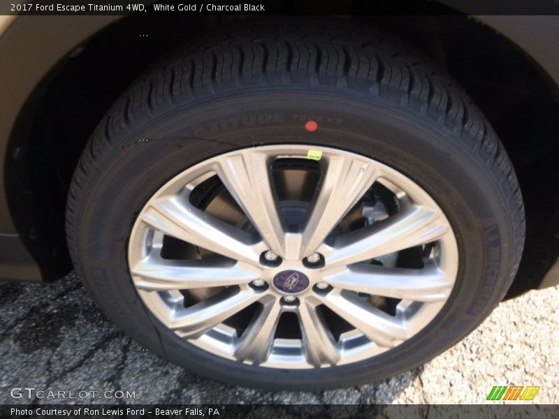White Gold / Charcoal Black 2017 Ford Escape Titanium 4WD