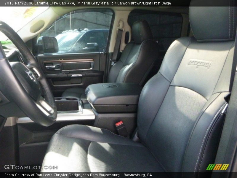 Mineral Gray Metallic / Canyon Brown/Light Frost Beige 2013 Ram 2500 Laramie Crew Cab 4x4