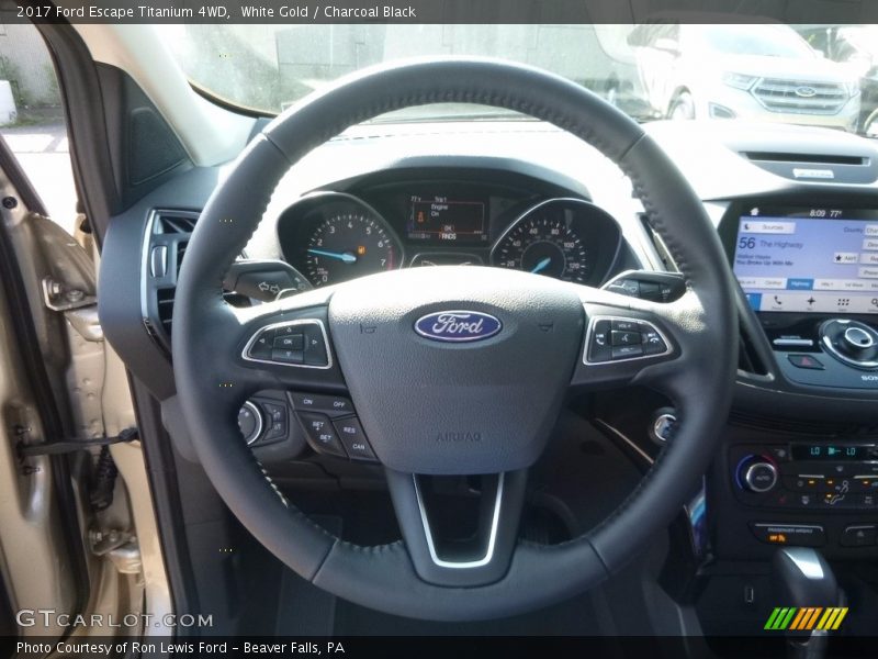 White Gold / Charcoal Black 2017 Ford Escape Titanium 4WD