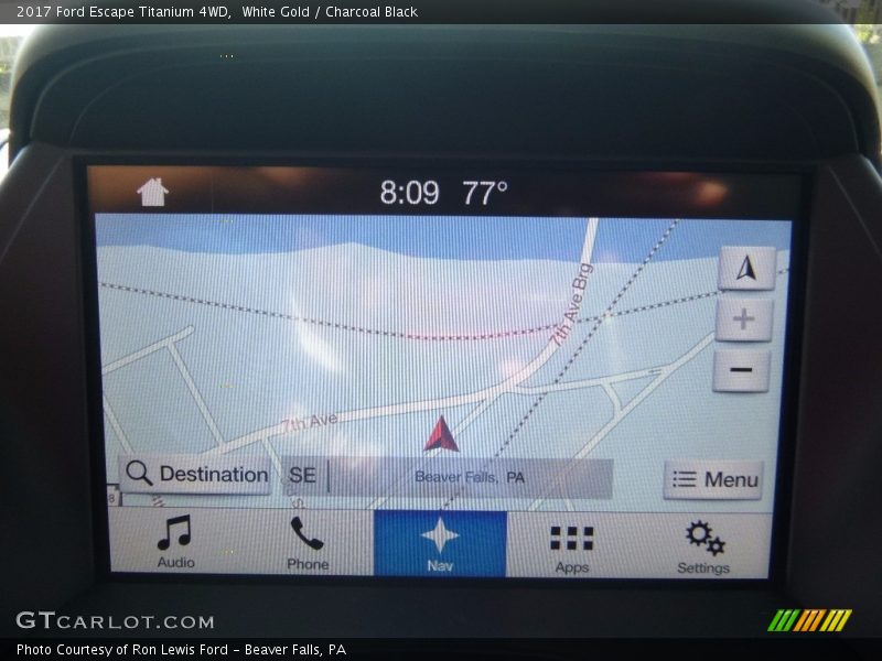 White Gold / Charcoal Black 2017 Ford Escape Titanium 4WD