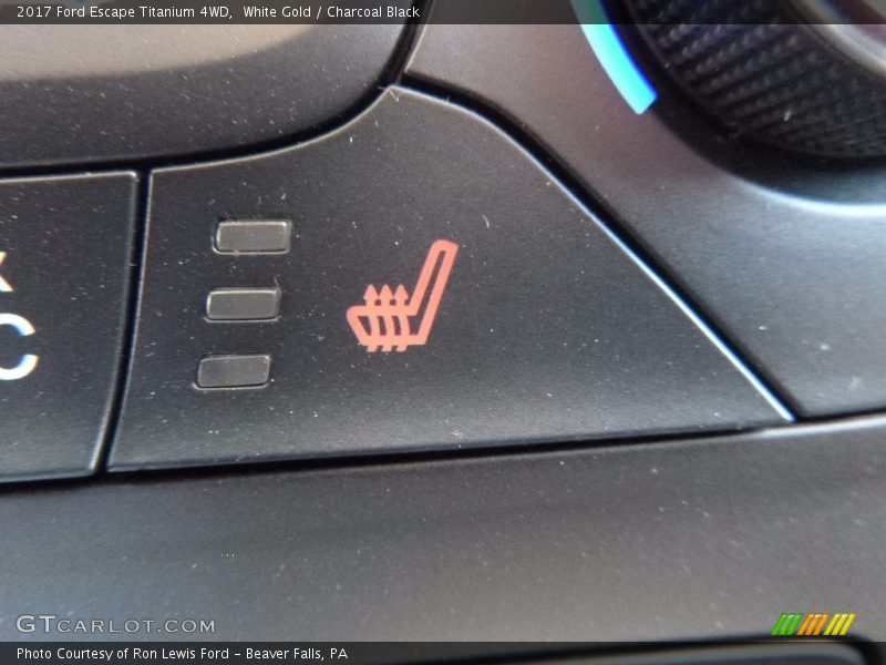 White Gold / Charcoal Black 2017 Ford Escape Titanium 4WD