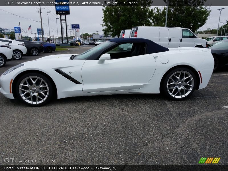 Arctic White / Twilight Blue Edition 2017 Chevrolet Corvette Stingray Convertible