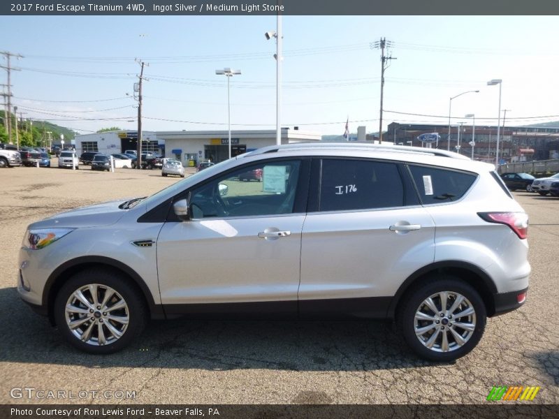Ingot Silver / Medium Light Stone 2017 Ford Escape Titanium 4WD
