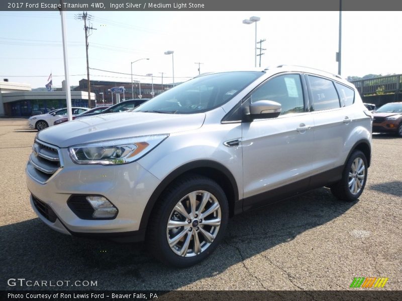 Ingot Silver / Medium Light Stone 2017 Ford Escape Titanium 4WD