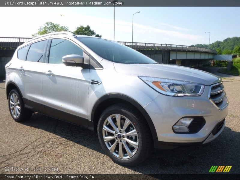 Ingot Silver / Medium Light Stone 2017 Ford Escape Titanium 4WD