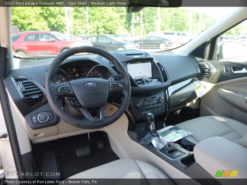 Ingot Silver / Medium Light Stone 2017 Ford Escape Titanium 4WD