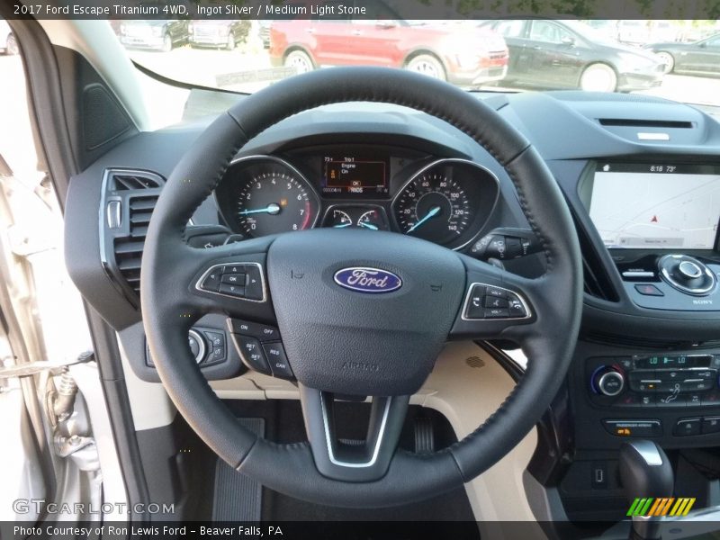 Ingot Silver / Medium Light Stone 2017 Ford Escape Titanium 4WD