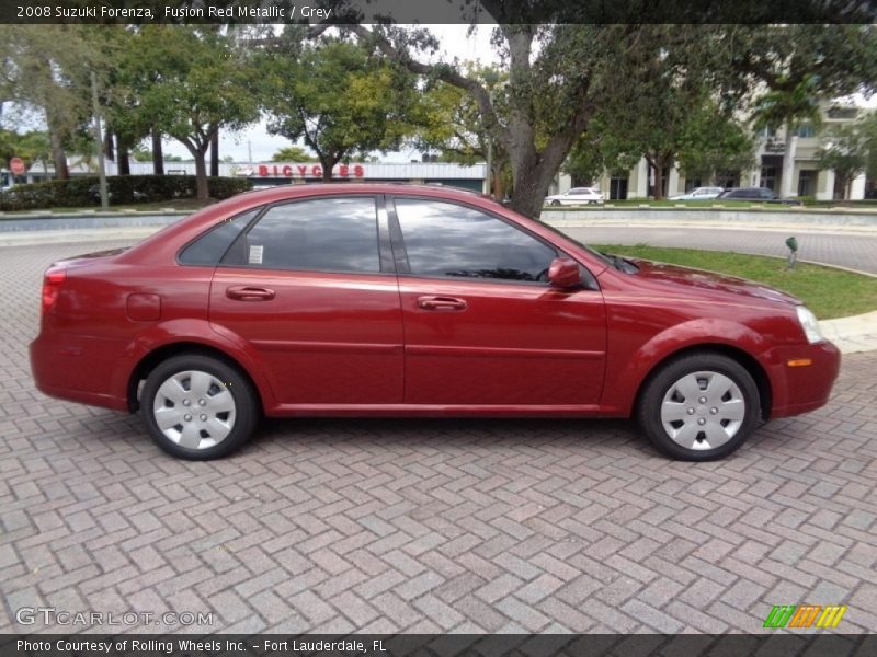 Fusion Red Metallic / Grey 2008 Suzuki Forenza