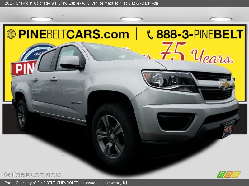 Silver Ice Metallic / Jet Black/­Dark Ash 2017 Chevrolet Colorado WT Crew Cab 4x4
