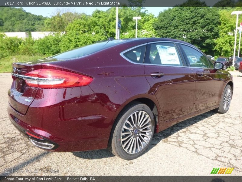 Burgundy Velvet / Medium Light Stone 2017 Ford Fusion SE AWD