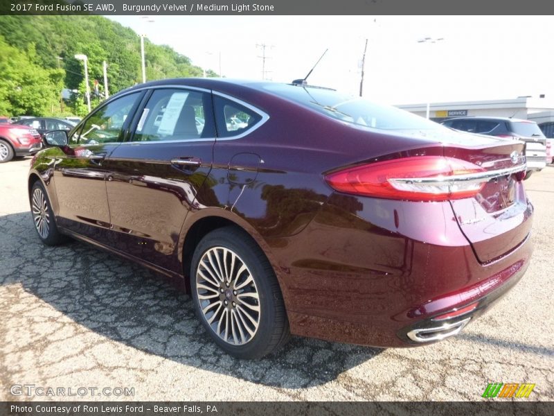 Burgundy Velvet / Medium Light Stone 2017 Ford Fusion SE AWD