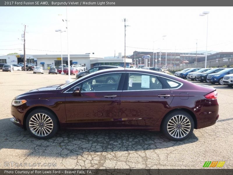 Burgundy Velvet / Medium Light Stone 2017 Ford Fusion SE AWD