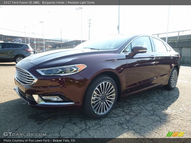 Burgundy Velvet / Medium Light Stone 2017 Ford Fusion SE AWD