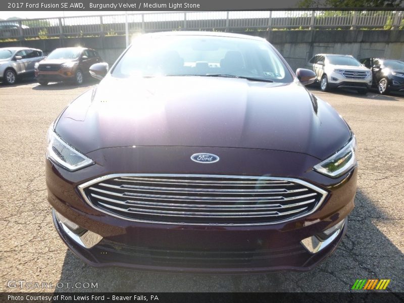 Burgundy Velvet / Medium Light Stone 2017 Ford Fusion SE AWD