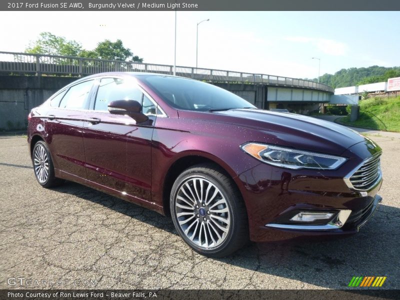 Burgundy Velvet / Medium Light Stone 2017 Ford Fusion SE AWD