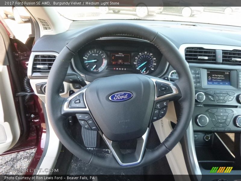Burgundy Velvet / Medium Light Stone 2017 Ford Fusion SE AWD