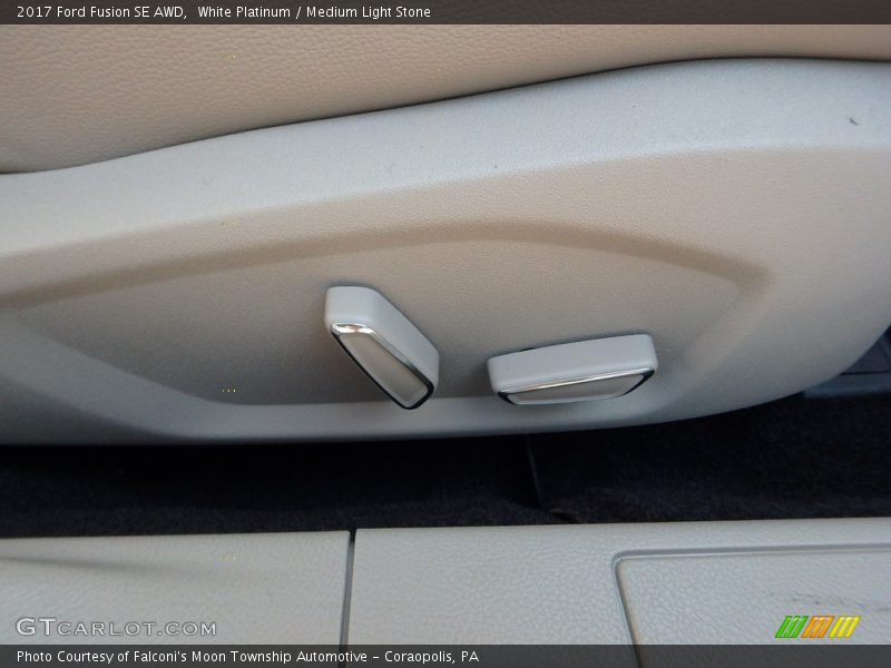 White Platinum / Medium Light Stone 2017 Ford Fusion SE AWD