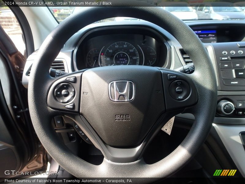 Urban Titanium Metallic / Black 2014 Honda CR-V LX AWD