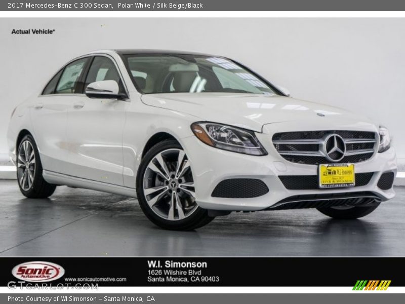 Polar White / Silk Beige/Black 2017 Mercedes-Benz C 300 Sedan