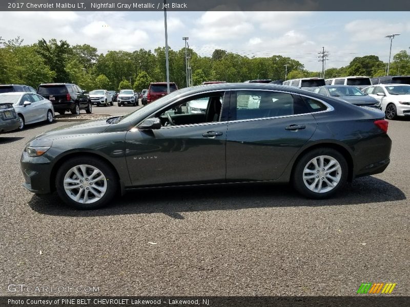 Nightfall Gray Metallic / Jet Black 2017 Chevrolet Malibu LT