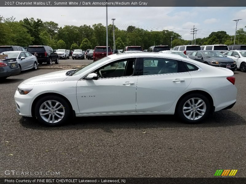 Summit White / Dark Atmosphere/Medium Ash Gray 2017 Chevrolet Malibu LT