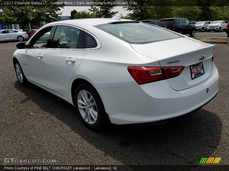Summit White / Dark Atmosphere/Medium Ash Gray 2017 Chevrolet Malibu LT