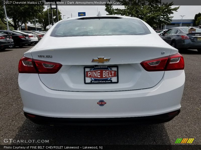 Summit White / Dark Atmosphere/Medium Ash Gray 2017 Chevrolet Malibu LT