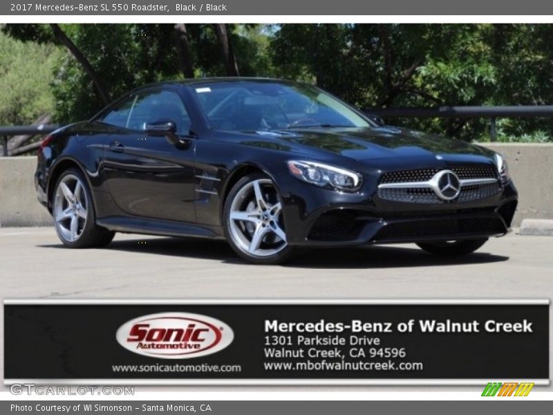 Black / Black 2017 Mercedes-Benz SL 550 Roadster