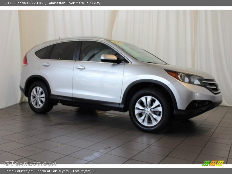 Alabaster Silver Metallic / Gray 2013 Honda CR-V EX-L