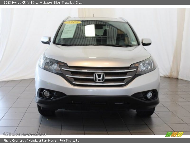 Alabaster Silver Metallic / Gray 2013 Honda CR-V EX-L