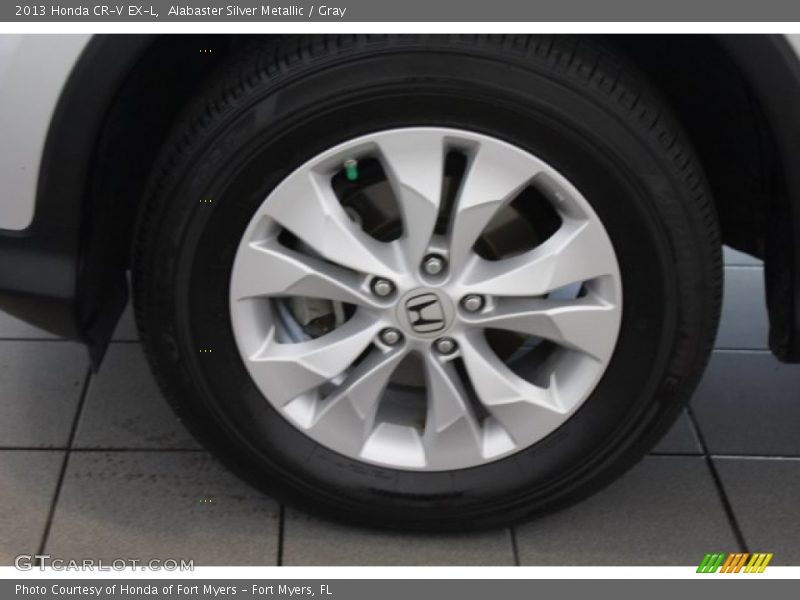 Alabaster Silver Metallic / Gray 2013 Honda CR-V EX-L