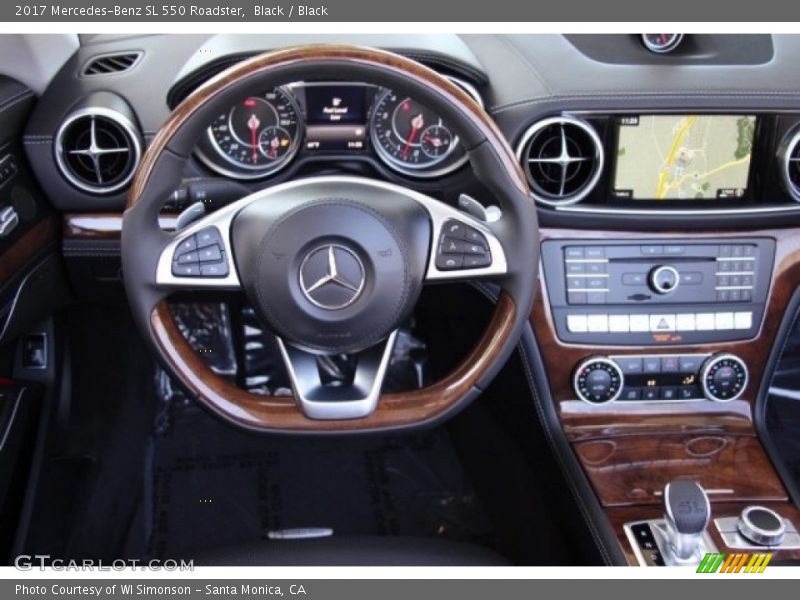 Black / Black 2017 Mercedes-Benz SL 550 Roadster