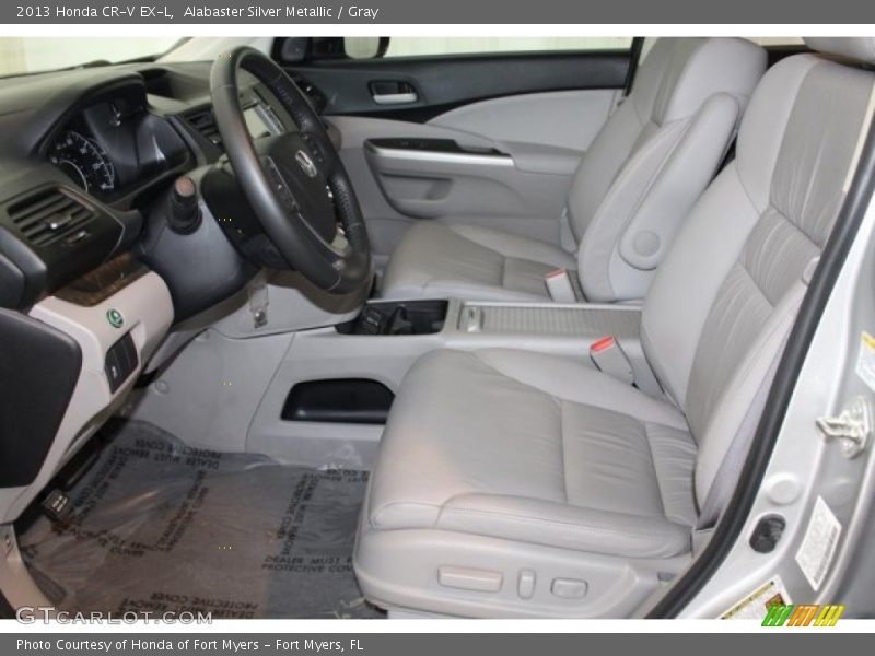 Alabaster Silver Metallic / Gray 2013 Honda CR-V EX-L
