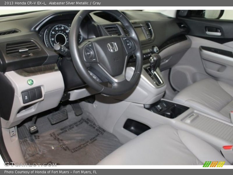 Alabaster Silver Metallic / Gray 2013 Honda CR-V EX-L