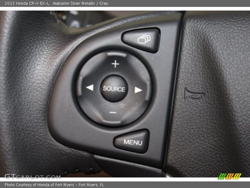 Alabaster Silver Metallic / Gray 2013 Honda CR-V EX-L