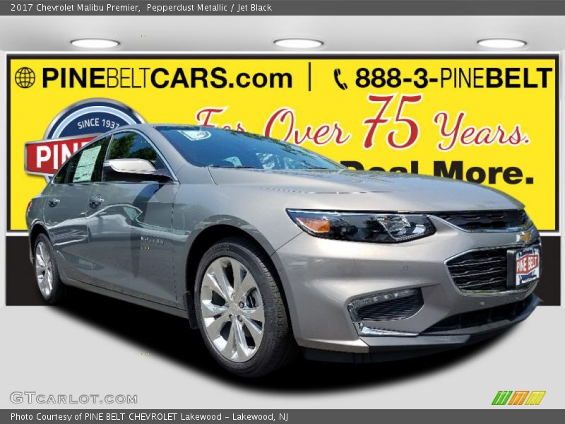 Pepperdust Metallic / Jet Black 2017 Chevrolet Malibu Premier