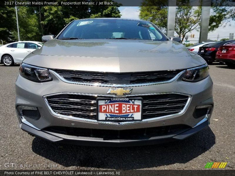 Pepperdust Metallic / Jet Black 2017 Chevrolet Malibu Premier
