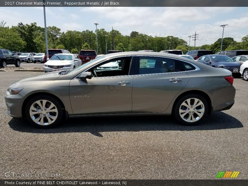 Pepperdust Metallic / Jet Black 2017 Chevrolet Malibu Premier