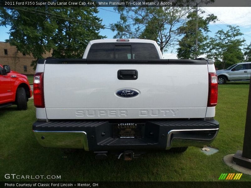 White Platinum Tri-Coat Metallic / Adobe 2011 Ford F350 Super Duty Lariat Crew Cab 4x4