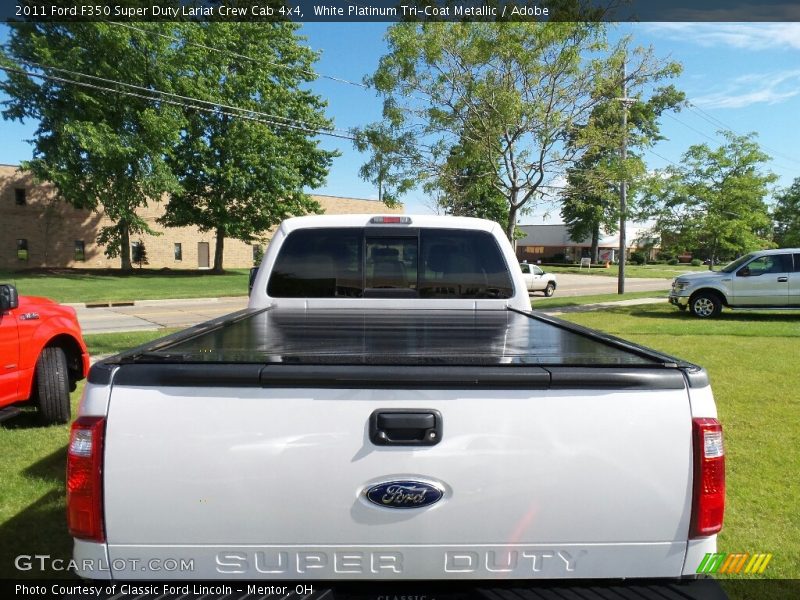 White Platinum Tri-Coat Metallic / Adobe 2011 Ford F350 Super Duty Lariat Crew Cab 4x4