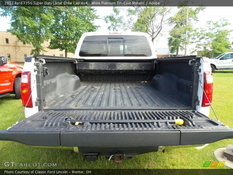 White Platinum Tri-Coat Metallic / Adobe 2011 Ford F350 Super Duty Lariat Crew Cab 4x4