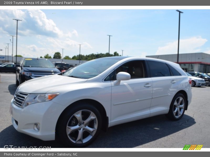 Blizzard Pearl / Ivory 2009 Toyota Venza V6 AWD