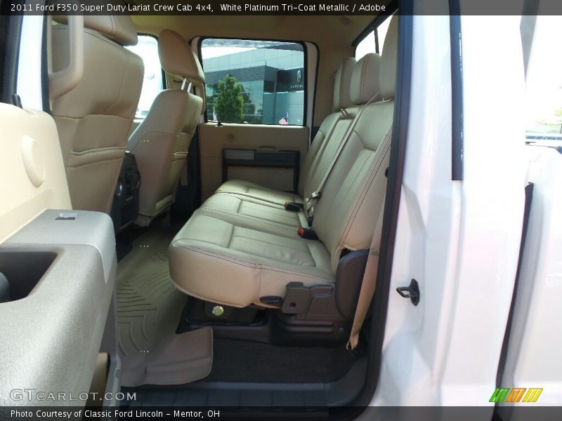 White Platinum Tri-Coat Metallic / Adobe 2011 Ford F350 Super Duty Lariat Crew Cab 4x4