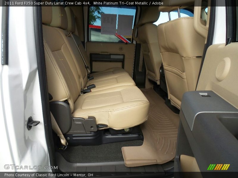 White Platinum Tri-Coat Metallic / Adobe 2011 Ford F350 Super Duty Lariat Crew Cab 4x4