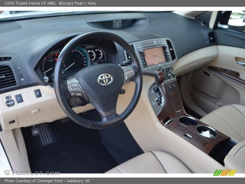 Blizzard Pearl / Ivory 2009 Toyota Venza V6 AWD