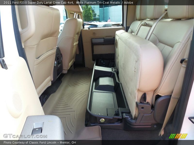 White Platinum Tri-Coat Metallic / Adobe 2011 Ford F350 Super Duty Lariat Crew Cab 4x4