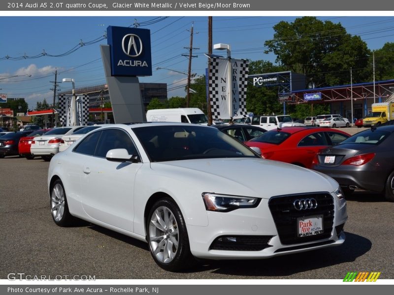Glacier White Metallic / Velvet Beige/Moor Brown 2014 Audi A5 2.0T quattro Coupe