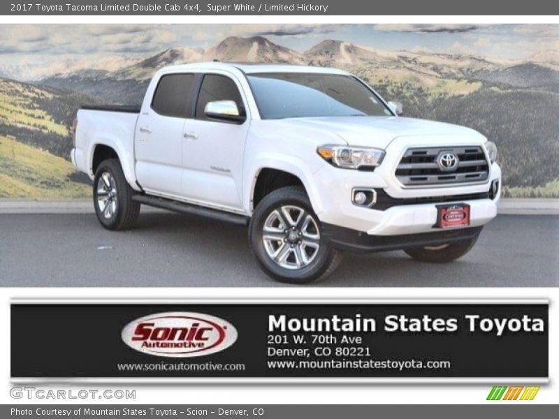 Super White / Limited Hickory 2017 Toyota Tacoma Limited Double Cab 4x4